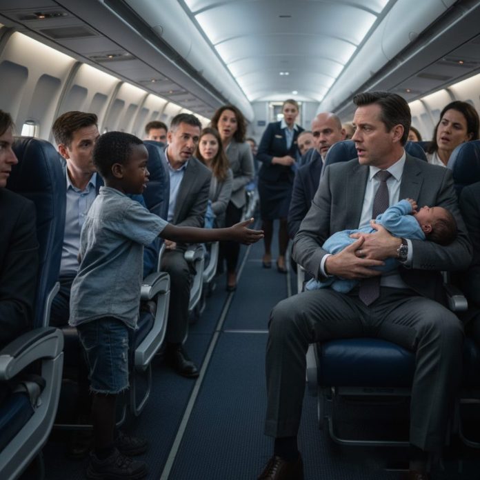 dreamina-2025-10-02-9765-Inside the commercial aircraft cabin, a ...