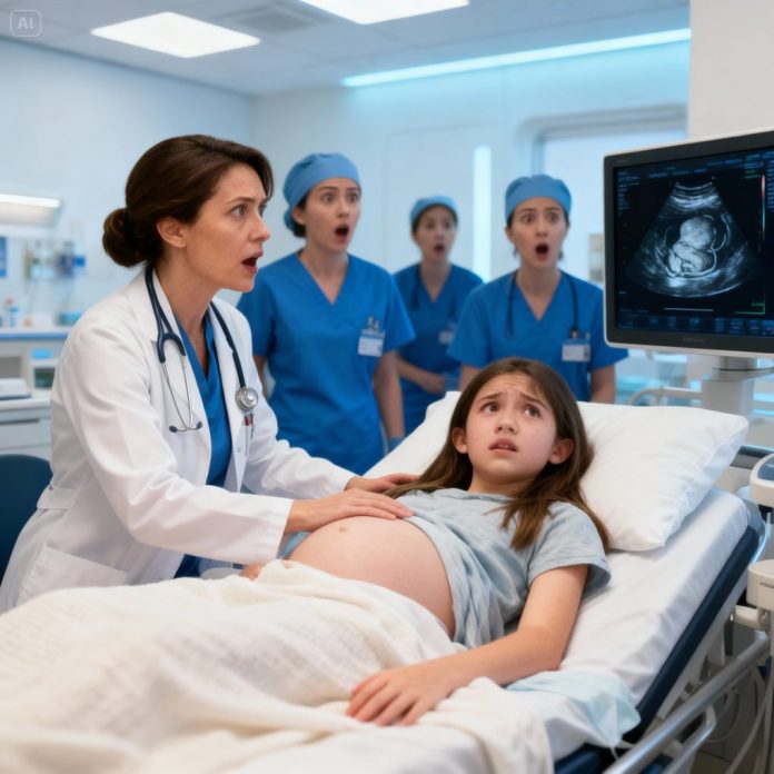 dreamina-2025-11-02-5102-A female doctor was performing an ultras...