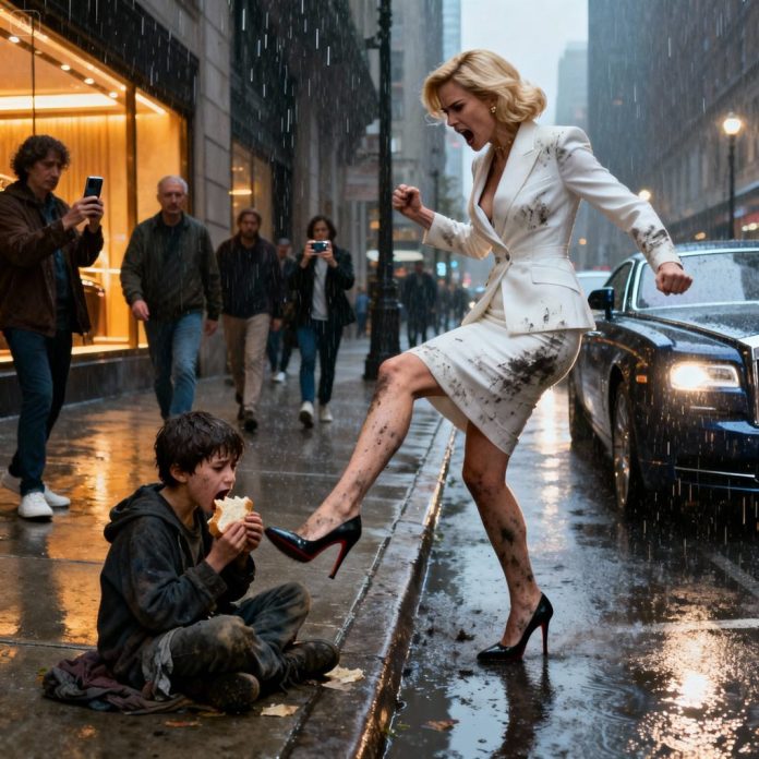 dreamina-2025-11-02-8639-A dramatic scene on a rainy street, a sh...