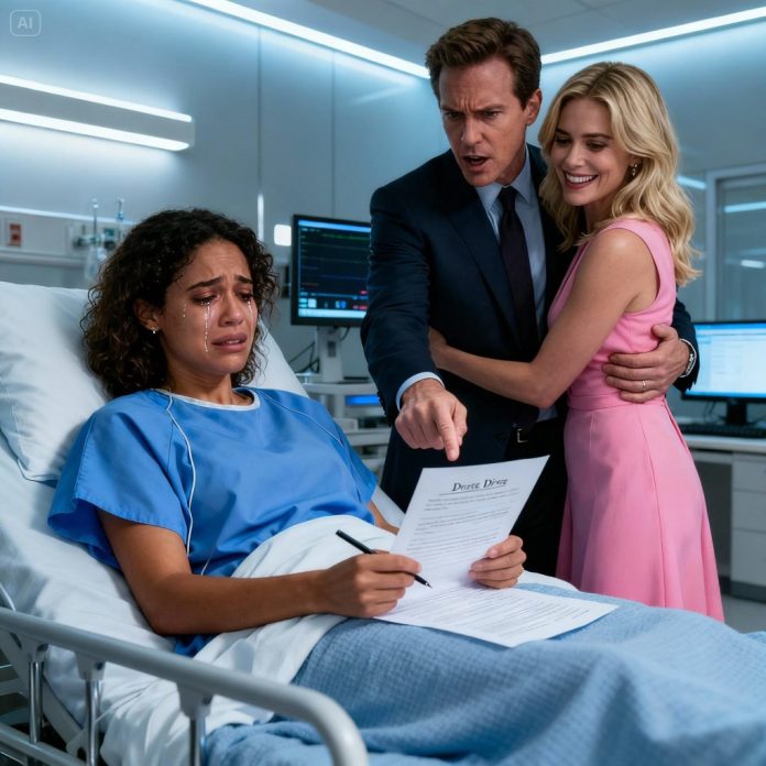 dreamina-2025-11-03-4949-Dramatic scene in the hospital. A young ...