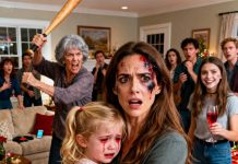 At my family’s housewarming party, my own sister accused me of stealing $10,000 from her wedding gift. When I exposed her lie, my mother, in a rage, grabbed a baseball bat and smashed it over my head and my child’s. In pain, I banged my head against the wall but still tried to hug my three-year-old daughter. I forgot all the pain when I saw her condition — and stood there in shock, because my innocent little girl…