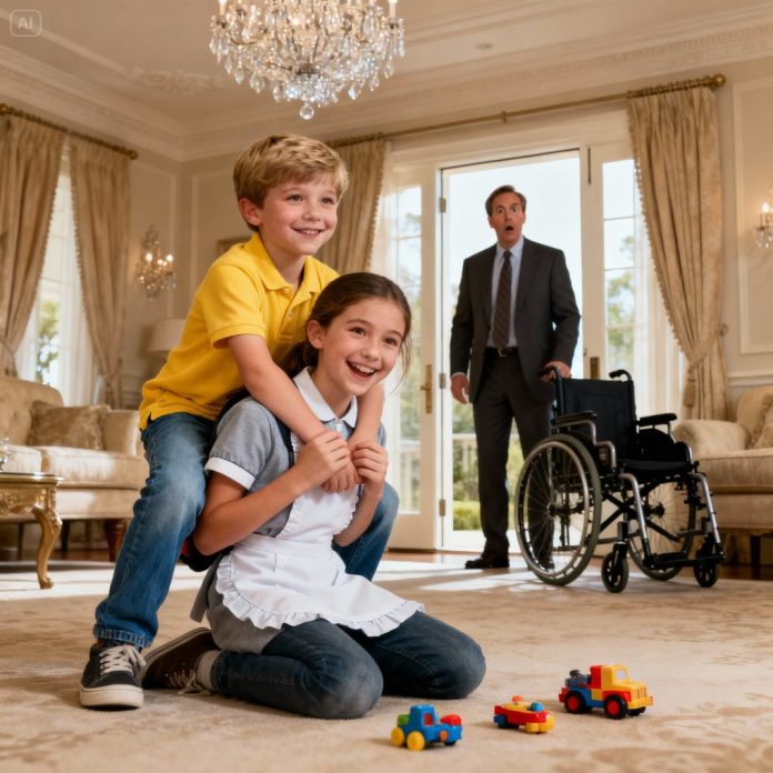 dreamina-2025-11-05-5164-A 10-year-old maid's daughter dressed in...