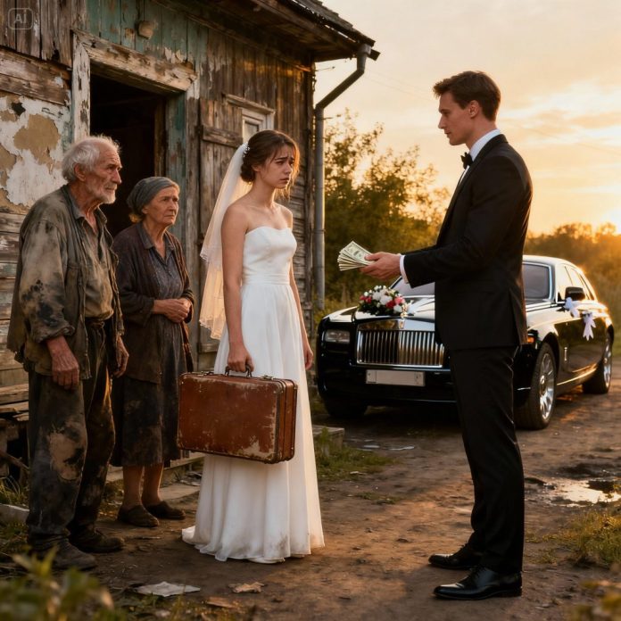 dreamina-2025-11-06-5186-A young bride in a simple white wedding ...