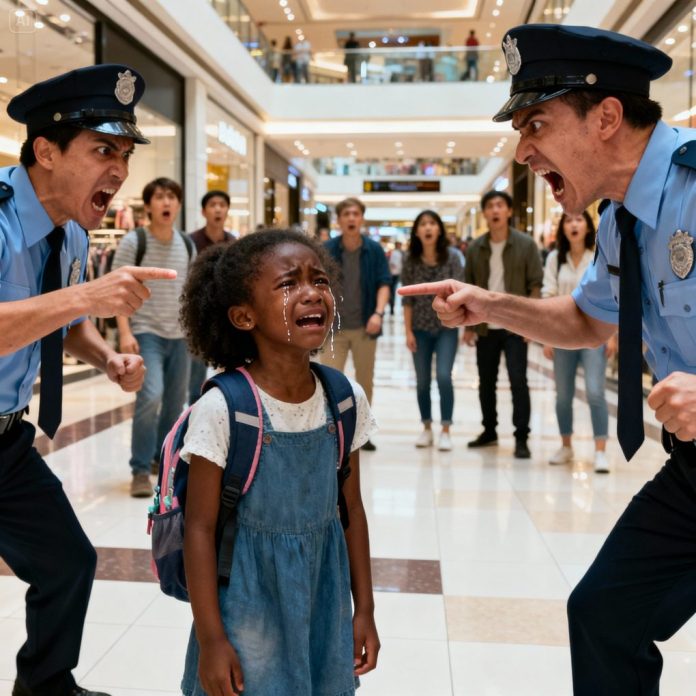 dreamina-2025-11-06-6893-A frightened little black girl, carrying...