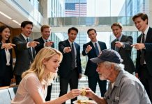 They laugh at the girl for sharing her lunch with the poor janitor – until they find out he is the secret president of the company…