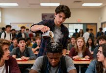 Bully Pours Hot Coffee on the New Black Student — Seconds Later, He Realizes His Big Mistake.