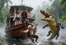 “It’s time for you to meet the crocodiles, Dad!” — my daughter-in-law sneered before pushing me into the Amazon River during our trip. My son just watched me sink and smiled. They thought my ten-billion-dollar fortune would be theirs. But they never expected that I would survive… and come back for revenge.