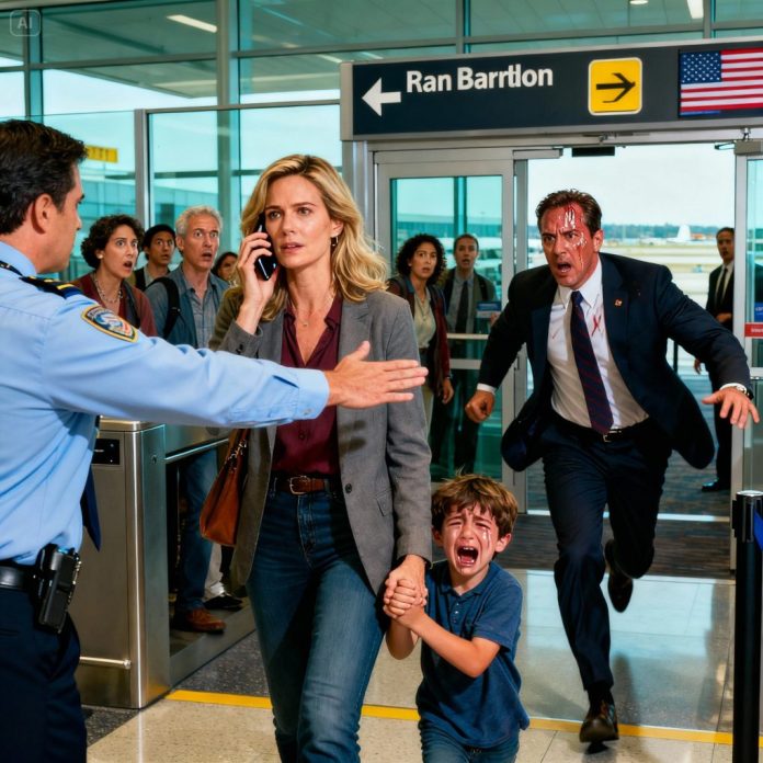 dreamina-2025-11-15-5351-A dramatic scene at a boarding gate at a...