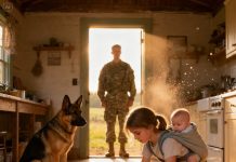 A Soldier Returned Home to Find His Little Daughter Raising Her Baby Brother Alone — With Only Their Dog Protecting Them After His Second Wife Vanished With Her Lover.