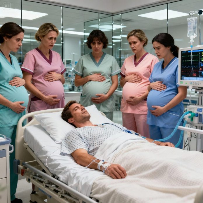 dreamina-2025-11-15-7567-A dramatic hospital scene in a bright, m...