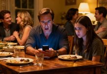 At dinner, my daughter slipped me a small folded note. It read: “Act sick and leave. Now.” I frowned, confused — but one look in her eyes told me she was serious. So I followed her warning and walked out of the house. Ten minutes later… I realized exactly why she told me to go.