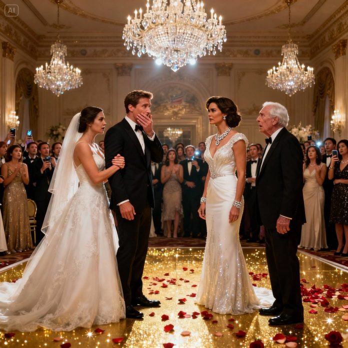 dreamina-2025-11-16-1425-A shocking, dramatic wedding scene in a ...