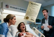 After twenty grueling hours of labor, my husband snatched the birth certificate from the nurse. “She’ll be named after my mother,” he said firmly. “Not you.” I tried to protest, but my voice was faint — and his smug smile hurt more than the contractions ever did. “You don’t get a say,” he sneered. The room went still. Then the nurse leaned down, whispering softly, “Would you like me to tell him the truth about the baby?” I stopped breathing. In that moment, I watched the certainty fade from his face… as his entire world shattered before him.