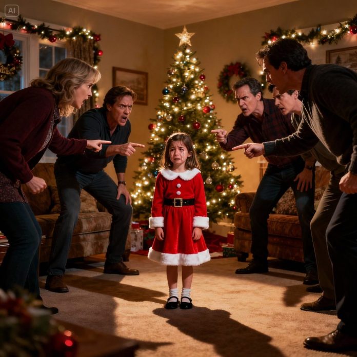 dreamina-2025-11-17-7350-A tense Christmas living-room scene, dec...