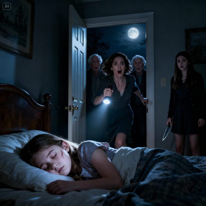 dreamina-2025-11-17-8747-A dark, suspenseful bedroom scene in an ...