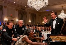 At a glittering charity gala, a frail, homeless Black woman was being dragged out by two security guards. Desperate, she cried out, “Please — just let me play the piano for something to eat!” The guest of honor, world-renowned pianist Lawrence Carter, stood up, waved the guards aside, and said firmly, “Let her play.” What followed left the entire ballroom frozen in awe and silence.