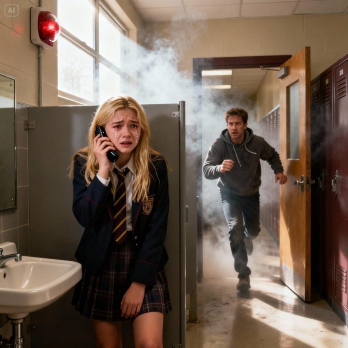 dreamina-2025-11-19-5883-A dramatic scene inside a school restroo...