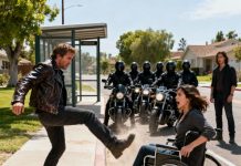 “Move Out of My Way, You Weakling!” a Tall Bully Shouted as He Kicked a Disabled Girl at a Busy Bus Stop, Sending Her Crashing to the Ground — But He Had No Idea That Just Seconds Later, a Group of 99 Cyclists Riding Past Would Witness Everything… and What They Did Next Left the Entire City in Shock.