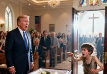 During the solemn funeral, as everyone bowed before the closed casket, a homeless Black boy burst in, panting, “Sir! Your daughter… she’s still alive!” The entire hall erupted in whispers. The billionaire froze, his hand trembling. “What… did you say?” The boy pulled a small object from his pocket and whispered, “She told me to give this to you. And not to trust anyone in your family.” The man’s face went pale—a devastating secret had just been unlocked…