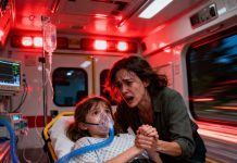 I watched my daughter being lifted onto the stretcher and ran to her side. She clutched my hand tightly, trembling, and whispered, “Mom… please don’t tell Dad.” I stayed with her the entire way to the hospital. But when the doctor handed me the test results, it felt like the entire world stopped…