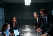 At a family gathering, my 7-year-old son suddenly vanished. My husband pointed at me and told the police, “She never wanted kids — look at her.” Everyone believed him, and investigators began closing in. Then my 9-year-old daughter clutched her tablet, trembling. “I… I recorded something,” she whispered. When she pressed play, the entire room went silent…