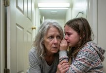During family dinner, my little granddaughter smiled and handed me a piece of bread. I almost laughed—until I noticed the tiny streak of ketchup… forming three letters: SOS. A chill ran down my spine. I pretended to be clumsy, dropped the bread on my clothes, and said, “Come with me, sweetheart, let’s go clean this up.” Once the door closed, she grabbed my hand, trembling, and whispered, “Grandma… I just saved you. They don’t want you to leave this place.” I stood frozen.