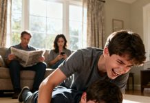 My brother snapped my arm in half while my parents stood by, brushing off my screams as nothing more than “rough play.” They had no idea the ER doctor treating me that night was a mandatory reporter — nor that he had already marked my chart with six separate “suspicious trauma” alerts this year alone. As he gently examined my arm, his expression hardened. Then he quietly stepped out of the room, made a call, and said the words that would finally crack my family’s perfect façade: “Yes… we have another incident. And this time, we’re not letting them walk away.”