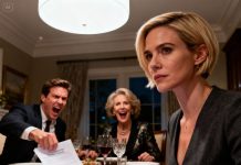 At family dinner, my husband slammed the divorce papers onto the table. “Sign them. I’m sick of your pathetic, countryside face.” His mother laughed, lifting her chin. “My son is a director. He deserves someone better than you.” I simply smiled and raised my phone. “Go ahead.” Then I looked straight at my husband. “You might not know this… but your director position exists because I approved it.” He froze. “W-what are you talking about…?” I set my phone down, calm as water. “I’m saying: you’re fired.”