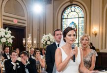 Ten minutes before the wedding, I heard my future mother-in-law speaking through the hallway speaker: “Did that stupid girl sign the prenup yet? Once the ceremony is over, her Black Card is mine.” Jack laughed. “Brandon says she’s not a wife… she’s a golden goose.” In that moment, the sweet bride died—and the CEO inside me woke up. I hit record. Ten minutes later, as I walked into the ceremony, I lifted the microphone. “Before I say ‘I do’… I’d like to share a few things my future mother-in-law just taught me in the restroom.” The air froze instantly.