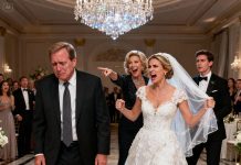 During the extravagant wedding, the groom’s mother pointed at me and laughed loudly. “Look at him! A pathetic man who couldn’t even provide a decent dowry!” The groom merely curled his lips, saying nothing—as if he agreed. My chest tightened, and my eyes burned, but before I could utter a word, my daughter ripped off her wedding veil. Her voice shook, but her resolve didn’t. “I’m done. I won’t marry into a family like this. Dad… we’re leaving.” Silence swept through the entire venue. The groom went pale, frozen in place… and then slowly turned toward his mother, suddenly realizing he had lost something priceless because of her arrogance.