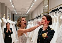 My sister slapped me across the face during her $20,000 wedding dress fitting — the same fitting I had paid for. “You’re ruining my moment!” she screamed as the entire boutique fell silent. So I walked out, canceled the credit card, and watched her half-million-dollar wedding fall apart in an instant.