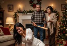 Mi marido estaba fuera, mis suegros me golpearon con un palo en medio de nuestra fiesta familiar de Navidad sólo porque me negué a darle mis ahorros a mi cuñado para comprar una casa, pero la reacción de mi padre, un jefe de la mafia, hizo que su familia se arrepintiera..