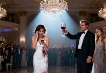 At the exclusive billionaire gala, I found my husband holding the waist of a powerful tycoon’s daughter. When I asked, “What exactly are you doing?” he pushed me down and flung his drink across my dress. “You’re ruining my image! Go home — I belong here.” The tycoon smirked. “Your wife looks like a servant.” I rose calmly, brushed the wine from my gown as though it meant nothing, and pulled out my phone. “Terminate the contract.” The entire ballroom froze. In the blink of an eye, the “servant” they sneered at was about to dismantle his billion-dollar empire.