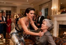 At their million-dollar housewarming party, my daughter-in-law pushed me off the sofa and sneered, “We only invited you out of formality. Don’t stay long — and don’t make anything awkward.” I simply smiled and stood up. “Enjoy it while you can,” I said softly, “because nothing belongs to anyone forever.” She burst out laughing — but two weeks later, she finally understood exactly what I meant.