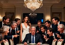 “This is the old fox who still thinks he’s clever,” my daughter-in-law sneered. Her wealthy family burst into laughter—the kind that cut into my chest like sharp blades. I simply smiled without responding. But at that moment, her father looked over at me. His laughter died instantly. His eyes widened, his face draining of color as if he had seen a demon. He stammered in a whisper, “It’s… you? Impossible… after everything we’ve done…” The entire room froze. And I simply raised an eyebrow. Now who’s the real fox?