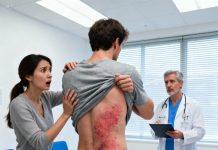 I discovered 30 strange red bumps on my husband’s back that looked like insect eggs. Minutes later in the ER, the doctor stared at them and said only two words: “Call police.” What followed shattered everything I thought I knew about David.