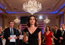 At our anniversary party, my husband stood with his friends, holding the divorce papers in his hand. “For his new queen!” they cheered as he wrapped his arm around his mistress. I quietly signed, thanked all of them… and then did something that turned their cheers into stunned silence.