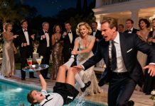 A poor waitress was pushed into the pool as everyone laughed at her — then a millionaire CEO stepped forward and did something that left everyone ashamed…