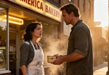 For three months, every day at exactly 5 p.m., a strange man stood outside my bakery — through rain and sun — never coming in, never leaving. Today, I decided to ask him why. He handed me an old box. “I made a promise to someone… that when you were strong enough to live well again, I’d give this to you.” Inside was the last letter from my husband — the one who passed away three years ago.