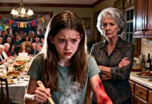 My 15-year-old daughter suffered second-degree burns while helping in the kitchen before my mother’s birthday dinner. My mother merely looked up and said coldly, “She can still stir with the other hand.” Then she made my daughter finish cooking for eighteen guests, pretending nothing had happened. When I found out, I didn’t scream. I didn’t argue. I just quietly did one thing. Three hours later, my phone began to ring — fifty missed calls, all from them