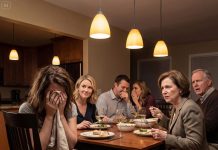 During Thanksgiving dinner, my mother lifted her glass, a mocking smile on her face. “My eldest daughter lives a life of luxury and success… and you—well, your choices speak for themselves.” Laughter rippled around the table. I didn’t respond. I just tightened my grip on the napkin. But when she carried on, praising my sister like some kind of crowned queen, I rose, placed an envelope in the center of the table, and said, “If you love her life so much… you should learn the truth behind it.” Silence swallowed the room at once.