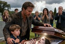 Only an hour after my wife’s burial, my 7-year-old son grabbed my hand, trembling. “Dad… Mom called me from the coffin,” he whispered. I assumed his grief was confusing him, but the panic in his eyes made my chest tighten. Before I understood it, I ordered, “Dig it up.” When the coffin was finally opened, the crowd went dead silent—what lay inside… changed everything.