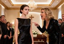 My sister ridiculed my “cheap” funeral dress in front of everyone, calling me a disgrace to the family. She had no clue the dress was worth thirty thousand dollars, that I owned the fashion brand she modeled for, and that her dismissal letter was already signed. This was how I made every single one of them pay…