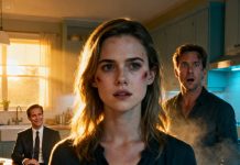 I woke up with the bruise still burning on my cheek, his voice from last night echoing in my ears. But when he stumbled into the kitchen the next morning, sniffing the air proudly, he smirked, “Good. You finally know your place.” I stood still, watching him walk toward the table—until he noticed the person sitting there. His smile vanished instantly, and that was only the beginning…