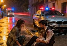 Una niña sin hogar encuentra a un millonario herido sosteniendo a un bebé bajo la lluvia y se sorprende cuando se da cuenta de quién es..