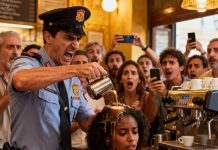 Racist Cop Pours Coffee On Quiet Middle Aged Black Woman Only To Fall To His Knees When He Finds Out Who She Is.