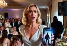 At my sister’s wedding, my seven-year-old son suddenly gripped my hand tightly and whispered, “Mom… we have to leave. Right now.” I bent down and smiled to reassure him. “Why, sweetheart?” He looked around, then quietly pulled a phone from his pocket. His voice trembled, small but clear: “Mom, look at this…” The screen lit up. And the moment I saw the video, I froze on the spot, my heart tightening as if someone had crushed it…
