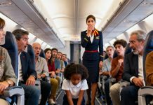 Una pobre niña negra de 12 años salvó a un millonario de sufrir un derrame cerebral en un avión… Pero lo que él susurró la hizo llorar a gritos..