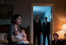 I was breastfeeding our twins when my husband suddenly stood in front of me and coldly said, “Get ready. We’re moving into my mother’s house.” Before I could even understand what he meant, he continued as if it were the most normal arrangement in the world: “My brother and his family will move into your apartment. And you… you’ll sleep in the storage room at my mother’s place.” I went completely still, my hands trembling with anger as I tried not to wake the babies. And then the doorbell rang. My husband stiffened, his face instantly turning pale. He looked toward the entrance, lips shaking, because standing right outside… were my two CEO brothers.