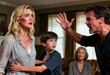 My husband slapped me in front of his mother, who just sat there with a smug smile — but our 10-year-old son jumped to his feet, and what he did next made them regret ever touching me. It was a moment they would never forget…